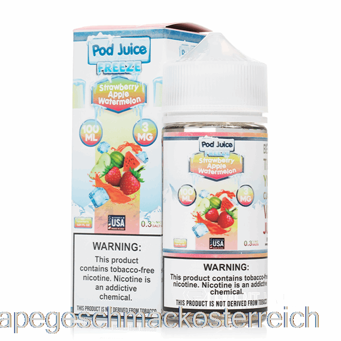 Erdbeer-Apfel-Wassermelone Einfrieren - Schotensaft - 100 Ml 0 Mg Vape-Geschmack
